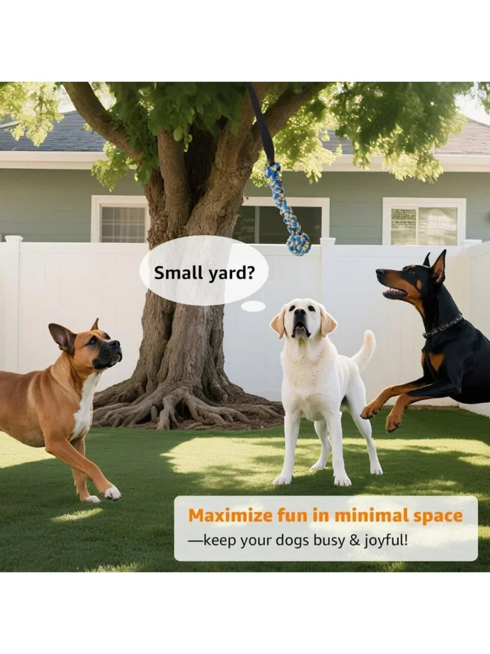 Durable Outdoor Bungee Tug Toy for Dogs | Interactive Chew Rope & Tether
